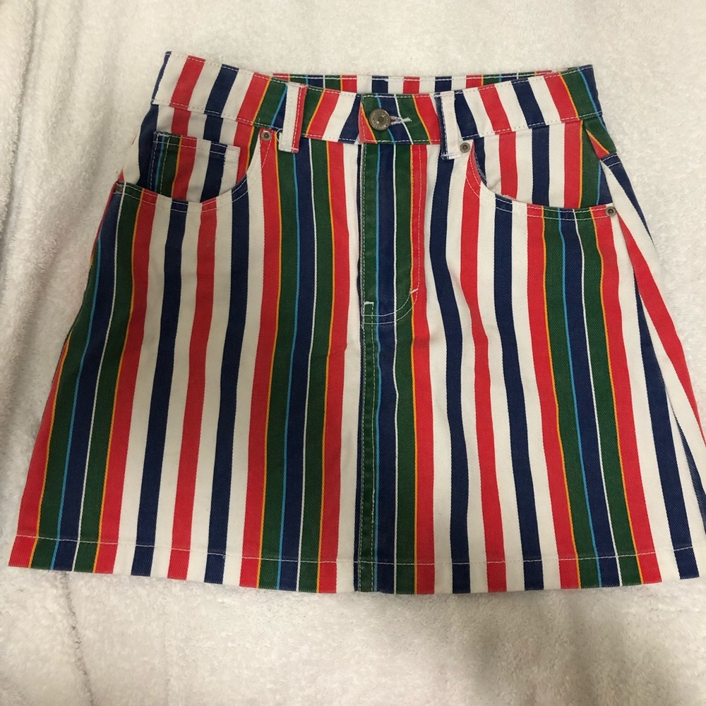 Forever 21 Striped Denim miniskirt